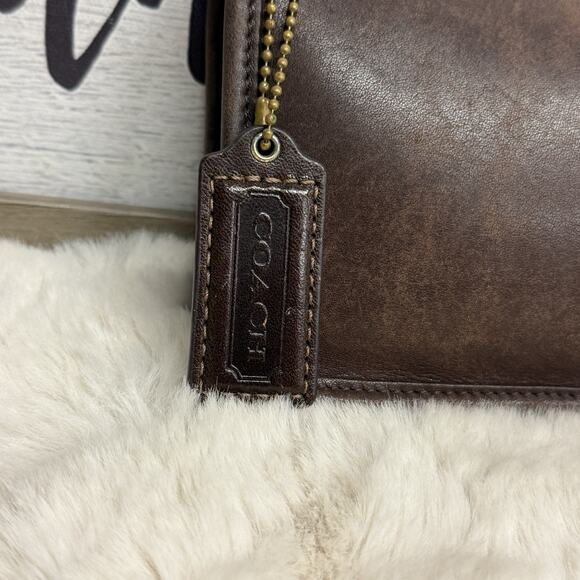Vintage Coach Chunky Case 7165? Leather Utility Bag Wallet Cosmetic Pouch - Picture 3 of 13